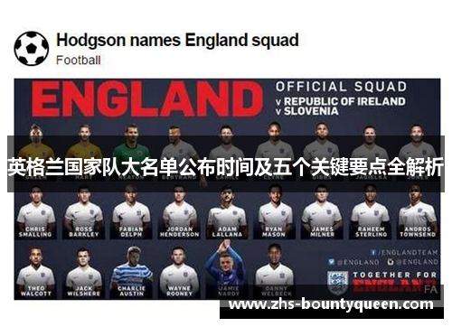 英格兰国家队大名单公布时间及五个关键要点全解析
