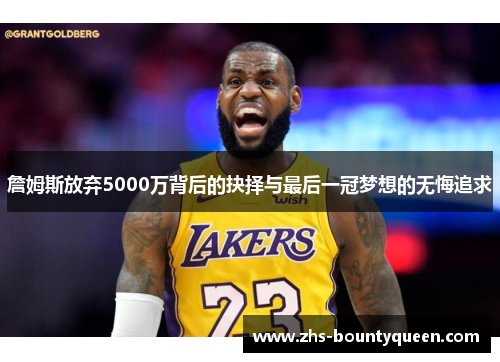 詹姆斯放弃5000万背后的抉择与最后一冠梦想的无悔追求 詹姆斯放弃5000万背后的抉择与最后一冠梦想的无悔追求