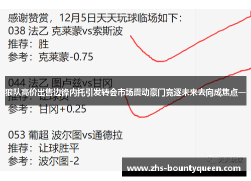 狼队高价出售边锋内托引发转会市场震动豪门竞逐未来去向成焦点一